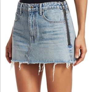 Alexander Wang Zipper Denim Mini Skirt Size 29